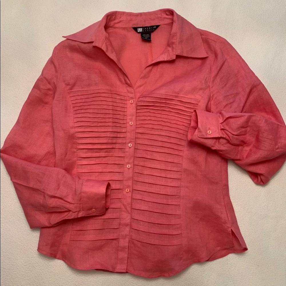 Carole Little Linen blouse